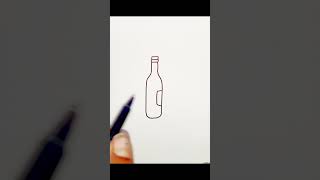 simple drawing Drink 🍷Drink drawingdrink drawingshortsyoutubeshortstiktokcartoonshort❤️ [upl. by Ecar104]