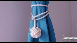 Rope curtain tiebacks rope project [upl. by Ramak943]