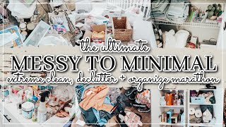 THE ULTIMATE MESSY TO MINIMAL DECLUTTERING MARATHON  days of speed cleaning  WHITNEY PEA DECLUTTER [upl. by Stallworth125]