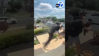 Dueling porch pirates scuffle to steal package outside Pennsylvania home  Shorts [upl. by Gawlas965]