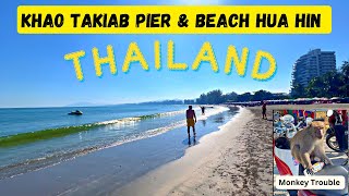 Khao Takiab Pier amp Beach Hua Hin Thailand [upl. by Atikkin376]