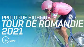 Tour de Romandie 2021  Prologue Highlights  inCycle [upl. by Aerdua]