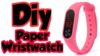 Diy Paper Wrist watchhow to make paper watch at homemi smartwatch making tutorialhomemade watch [upl. by Tirb]