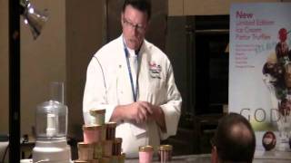 Godiva Chef Patrick Peeters Introduces Ice Cream Parlor Trufflesmpg [upl. by Aierbma114]