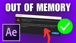 How To Fix Adobe After Effects Out Of Memory Error [upl. by Sirrad]