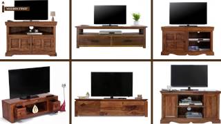 TV Unit  Latest wooden TV Unit designs  Wooden Street [upl. by Eelarak]