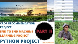 Machine learning project  Crop recommendation project  Part 2 machinelearningproject [upl. by Rhee]