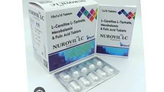 NUROVIL LC Tablets LCarnitine LTartrate Mecobalamin amp Folic Acid Tablets [upl. by Eelarual409]