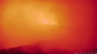 Closeup timelapse July 31st 2021 Geldingadalir Volcano Iceland [upl. by Ram]