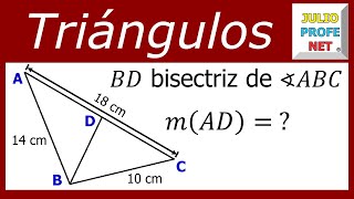 TEOREMA DE LA BISECTRIZ  Ejercicio 1 [upl. by Holbrooke]