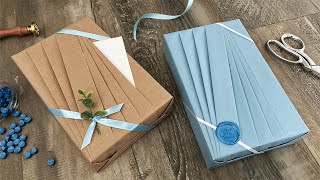 Pleated Pocket Gift Wrapping  Gift Wrapping Ideas [upl. by Nerte]