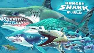 ALL SHARKS  TIPS amp STRATEGIES  Hungry Shark World  GamePlay  HD [upl. by Elleniad]