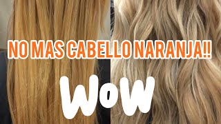 Como ELIMINAR tonos NARANJAS del cabello sin tinte ni peroxido  como hacer SHAMPOO Matiz AZUL 💙 [upl. by Sucramaj518]