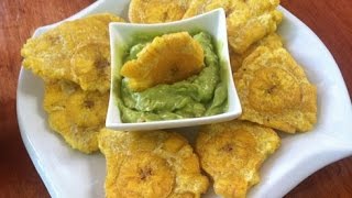 Patacones o Tostones de Platano con Queso [upl. by Anom]