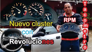 Como instalar cluster con revoluciones al chevy RMP tacometro muy facil [upl. by Lawry]