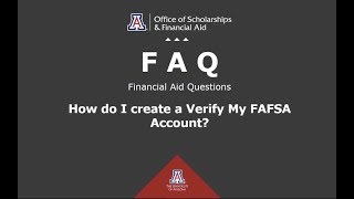 Create a Verify My FAFSA Account and Complete Verification [upl. by Aloise]