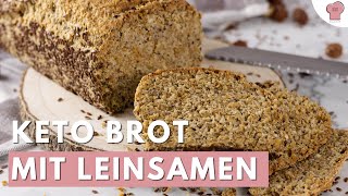 Nur 1 g KH pro Scheibe 😍 Kerniges Leinsamenbrot mit Haselnüssen ohne Mehl  Keto Rezept [upl. by Adnawal]