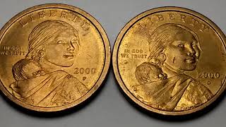 DOLAR DE SACAGAWEA DEL 2000P Y DE EL 2000D [upl. by Windy213]