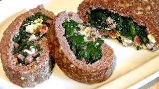 Hackfleischrolle mit Spinatfüllung  Video Anleitung  Rezept [upl. by Danila]