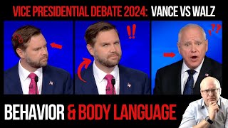 JD Vance amp Tim Walz Vice Presidential Debate Behavior and Body Language [upl. by Htide]