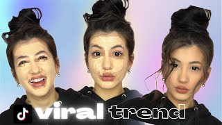 Δοκιμάζω το VIRAL MAKEUP TREND για να μην το δοκιμάσετε εσείς [upl. by Aivatco]