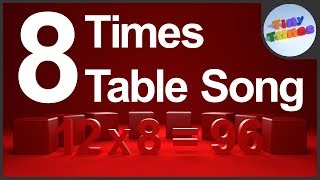 8 Times Table Song For Kids  Tiny Tunes [upl. by Anilahs840]