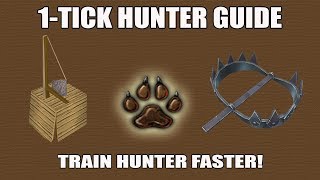 Runescape 3 How to 1Tick a Trap for Hunter Training OUTDATED [upl. by Franck]