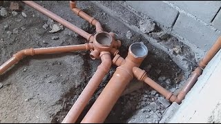 Instalación de cloaca en una vivienda aguas grises y negras [upl. by Nitsruk]