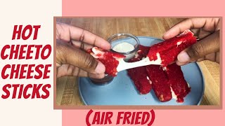 HOT CHEETO MOZZARELLA CHEESE STICKS  AIR FRIED  먹방 [upl. by Emarej]