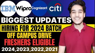 IBM Wipro Off campus hiring for 2024 batch  off campus drive for 2023 batch  2024 batch hiring [upl. by Adey]