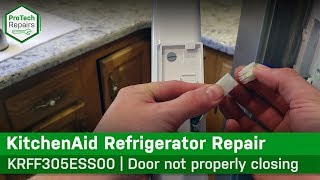 KitchenAid Whirlpool Refrigerator  Door not properly closing  Diagnostic amp Repair [upl. by Rahs856]