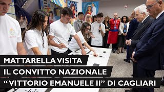 Il Presidente Mattarella visita il Convitto nazionale “Vittorio Emanuele II” di Cagliari [upl. by Anoval]