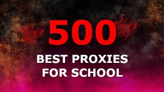 500 Proxies for School Chromebooks WORKING [upl. by Shandeigh750]