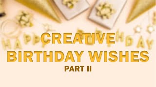 30 creative short ideas on 3 categories for birthday wishes 2024 new [upl. by Ikkin]