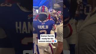 Damar Hamlin shares the huddle before his first regularseason game back 💙❤️via jeffdarlingtonIG [upl. by Burnside]