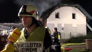 Antenne  Einfamilienhaus in Wundschuh in Vollbrand [upl. by Annot]