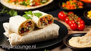 VEGA WRAP MET GROENTEKIDNEYBONEN EN HOEMOES🌯🌯🌯 [upl. by Leunamesoj]