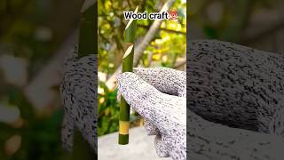 wood crafting😯 bamboo diy craft💯woodworking trendingshorts bamboo slingshot [upl. by Rustie]