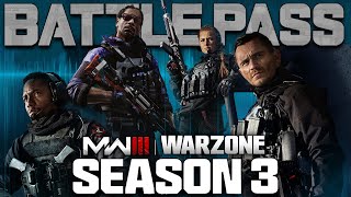 Everything In The Season 3 Battle Pass  Blackcell Modern Warfare 3 amp Warzone [upl. by Bocyaj]