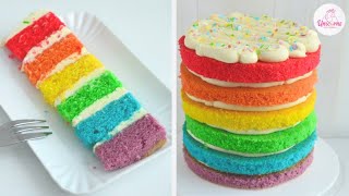 Rainbow Cake FACILE e buonissima  UnicornsEatCookies [upl. by Scevour]