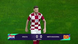 PES 2021 Gameplay  Hrvatska vs Sjeverna Makedonija  Prijateljska međunarodna 2024 [upl. by Quartis98]