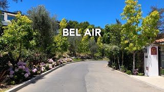 4K Bel Air  Bel Air Rd Nimes Rd East Gate Real Estate Los Angeles Mansions ASMR [upl. by Cesaro617]