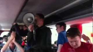 WRL BRIGANTES COACH TO LEEDS CHERRY AND WHITE ARMY [upl. by Iclehc836]