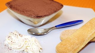 Tiramisù con panna  Ricetta di Fidelity Cucina [upl. by Monagan571]