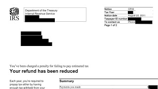 How to understand your CP30 Notice The IRS charged a penalty for underpaying estimated taxes [upl. by Selie989]