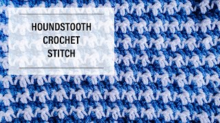 Easy Crochet Stitch Houndstooth CHANEL INSPIRED [upl. by Anelav]