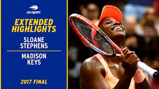 Sloane Stephens vs Madison Keys Extended Highlights  2017 US Open Final [upl. by Haon]