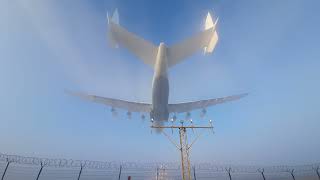 9012022 Antonov An225 Mriya landing in the fog at Rzeszow Airport [upl. by Shell]