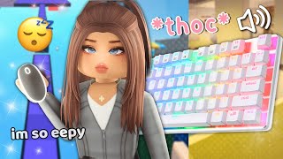 roblox asmr 🌙 15 mins of THIS keyboard  smooth amp thocky [upl. by Lusar]