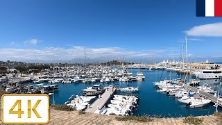 Antibes port France French RivieraCôte dAzur  Spring 2021【4K】 [upl. by Hsepid]